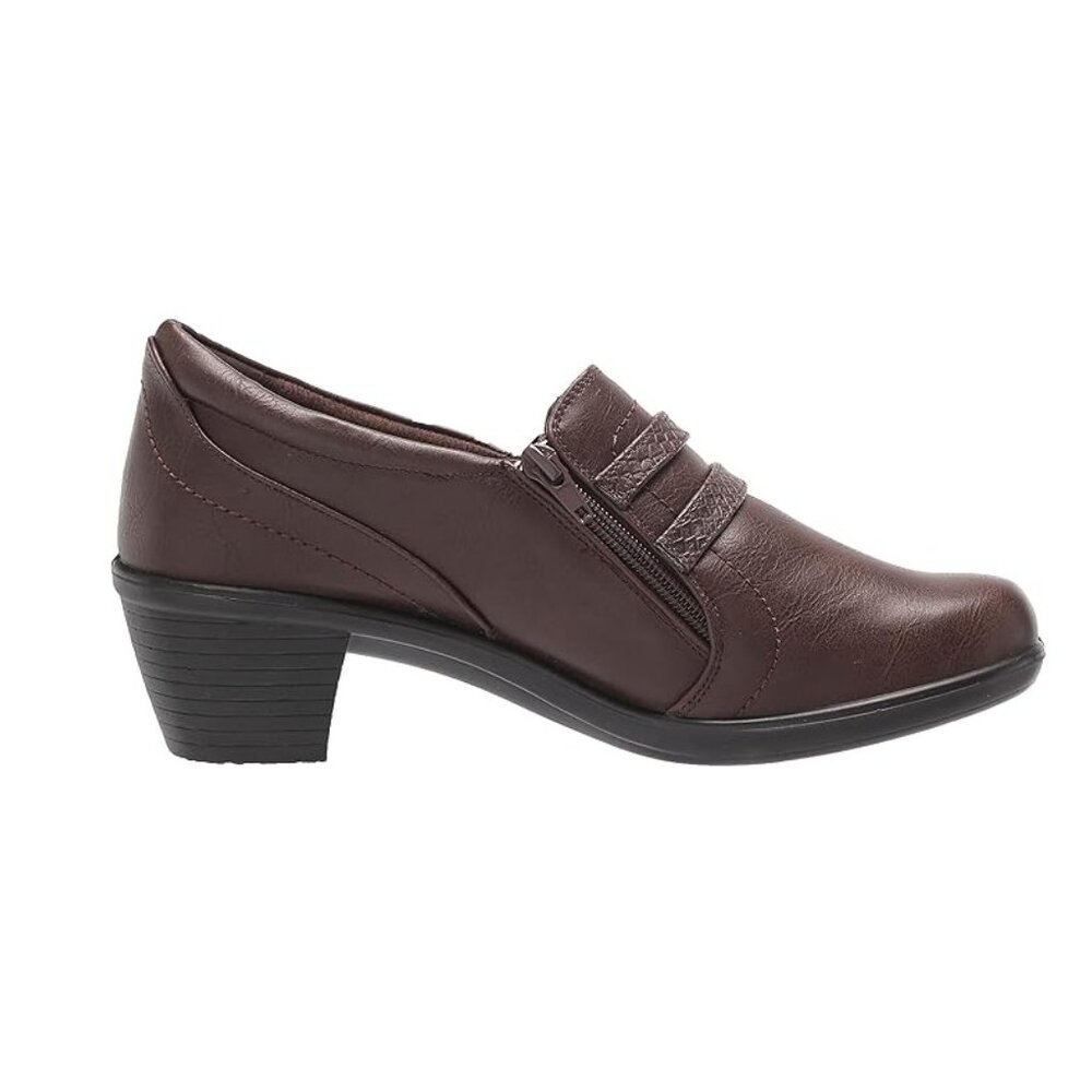 NiB Easy Street Women's Stroll Heeled Ankle Boot Brown Size 7 M $70 RY1288